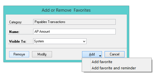 Add or remove favorite