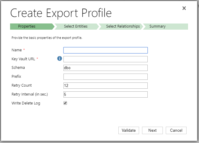 Create Export Profile in Dynamics 365