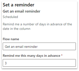 Get an email reminder